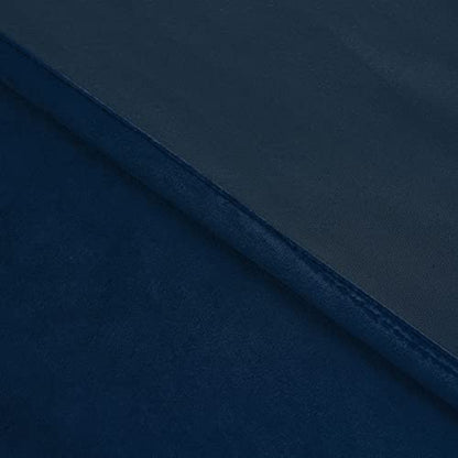 PLEASANT BOULEVARD Dark Blue Velvet Curtains 84 inch Long Heavyweight Blackout Curtains Rod Pocket Thermal Insulated Darkening Window Drapes for Bedroom Living Room, W52 x L84, 2 Panels - color: Dark Blue, size: 52"W x 84"L (Pack of 2)