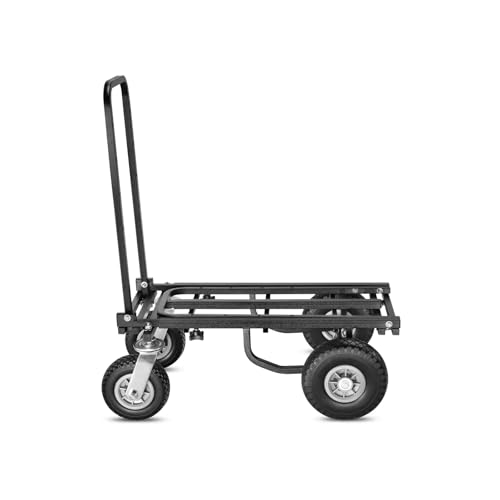 PROAIM Vanguard UC5 Foldable Utility Cart, 32-53" Extendable, 200kg/440lb | Steel cart with 8-in-1 adjustable configurations; 8" front swivel + 10" rear solid rubber wheels, brakes & foldable handle
