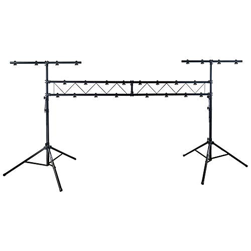 Sound Town DJ Lighting Stand-Adjustable Height, 11.5 ft Tall with Truss, Portable Lighting Truss System and T-Bars (STLS-001) - color: Black, size: 10.3ft