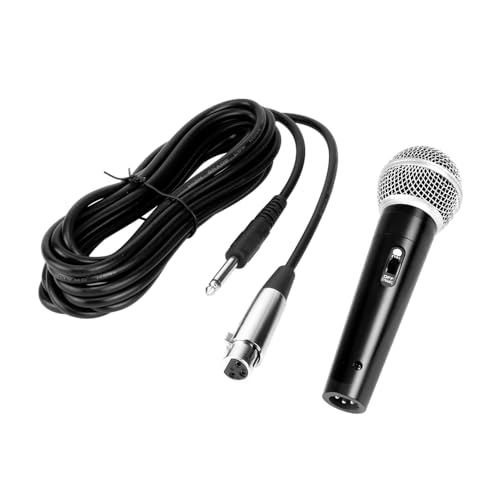 Skywalker High Impedance Dynamic Microphone with 10 ft Cable – Handheld Wired Mic for Karaoke, PA Systems, DJ, and Home Audio