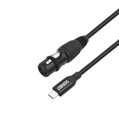 USB-C to 3-Pin XLR Female Cable 6.6FT - USB C 24Bit/96KHz Digital to Analog XLR Female Dual-Shielded Braided Audio Cable Support Phone/Pad to Microphone and Mixers - size: XLR Female, style: 6.6FT