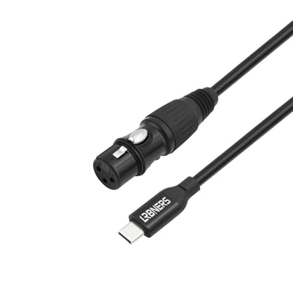 USB-C to 3-Pin XLR Female Cable 6.6FT - USB C 24Bit/96KHz Digital to Analog XLR Female Dual-Shielded Braided Audio Cable Support Phone/Pad to Microphone and Mixers - size: XLR Female, style: 6.6FT