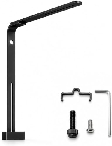 FZONE Aquarium Light Clip Holder for AXON, Adjustable Aquarium Fish Tank Mount with Height & Front-to-Back Positioning for Planted, Freshwater and Saltwater Tanks (1 Piece) - color: Black