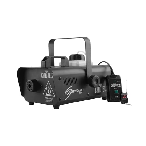 CHAUVET DJ Hurricane 1000 Compact Fog Machine with wireless Remote | Dense atmospheric haze for nightclubs, party nights, holiday displays and live events, quick heat-up, hands-free triggering - style: 1000