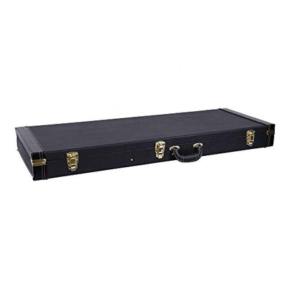Crossrock Wooden Hardshell Case for Jazzmaster/Jaguar Style Electric Guitars, Black(CRW600JMBK) - color: Black, style: Jazzmaster