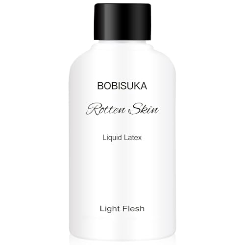 BOBISUKA Light Flesh Liquid Latex, Halloween Costume, Zombie Makeup, SFX Special Effect Make Up for Face and Body, 4.92 FL.OZ (Light color) - color: Light flesh 4.92 fl.oz