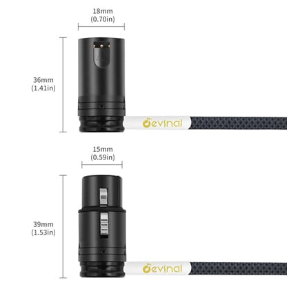 Right Angle XLR Cable, 360 Degree Rotatable Angle Female XLR to 360 Degree Rotatable Angle Male XLR Microphone Mic Cable Cord Adapter 6 FT 2 pcs - color: Angle Male to Angle Female 6FT