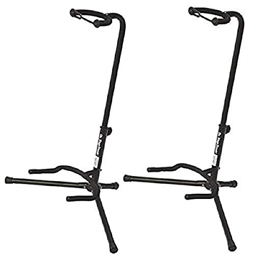 OnStage On Stage XCG4 Velveteen Padded Tubular Guitar Stand - (2 Pack) - style: 2 Pack