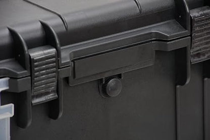 MEIJIA Rolling Waterproof Hard Protective Case, Hard Camera Case with Retractable Pull Handle and Wheels,Customizable Fit Foam Inserted,Black,31.02X19.41X17.71inches - size: 31.02X19.41X17.71inches