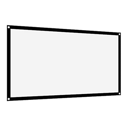 Projection Screens 40 in to 100in, Movie Projector Screen 16:9 4K Rear Front Movie Screen, Wrinkle Design, Widescreen for Movie Home Theater Cinema Office Video Game (72 inches) - size: 72 inches