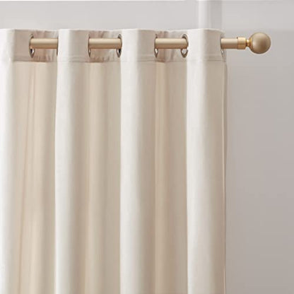 BULBUL Luxury Cream Iovry Velvet 96 inch Curtains 2 Panels,Floor to Ceiling - color: Cream, size: 52"W x 96"L (Pack of 2)
