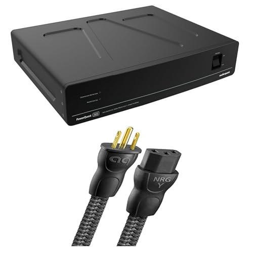 AudioQuest PQ303NA PowerQuest 303 12 Outlet Surge Protector with an AudioQuest NRGY3US01 1.0M Low-Noise AC Power Cable (2023) - size: 303NA, style: NRGY3