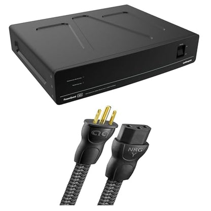 AudioQuest PQ303NA PowerQuest 303 12 Outlet Surge Protector with an AudioQuest NRGY3US01 1.0M Low-Noise AC Power Cable (2023) - size: 303NA, style: NRGY3