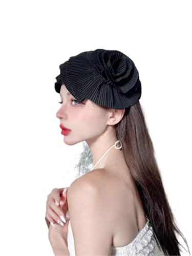Party Headband Wedding Headband Fascinator Hat Veil Feather Fascinators Hair Clip Tea Party Pillbox Derby Hat - color: Black