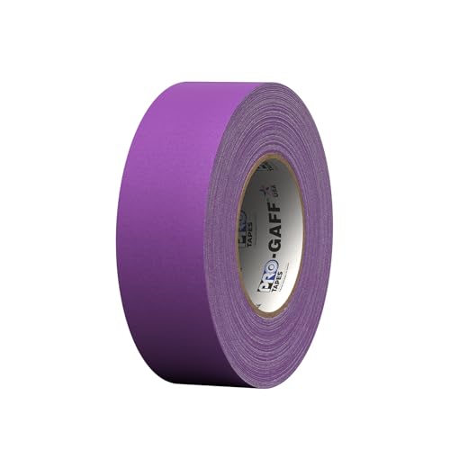 2" Pro Gaff Gaffers Tape 55 yards length purple matte. Premium Heavy-Duty Gaffers Tape trusted by professional Gaffers. Made in the USA. Holds Tight, Easy to remove. (Pack of 24)