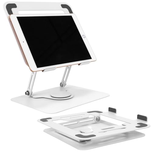 BambooMN Metal Universal Book Tablet Stand - White - 2 Units - color: White, size: 2 Units