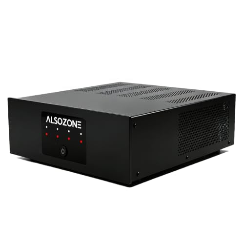 ALSOZONE+3eAudio PAM254 Multi-Channel Power Amplifier- 4 Channel amp,250W Per Channel,TPA3255 PBTL,GaN & PFFB (THD 0.0003%@8Ω),Auto Mode & Protection for Home Theater(PAM254)