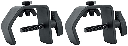 Rockville LC70 C Clamp for Stage Light Mount, 70 LBS Capacity, 2-Pack | Adjustable Knob, Durable Steel, Fits 1 to 2 Inch Truss or Pipe, Compact 0.9 LBS, Portable, DJ Lighting, Heavy Duty