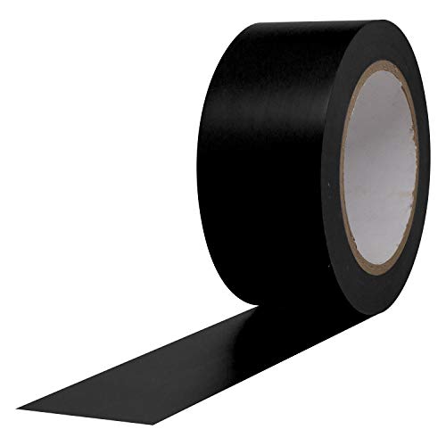 ProTapes Pro 50 Premium Vinyl Safety Marking and Dance Floor Splicing Tape, 6 mils Thick, 36 yds Length x 2" Width, Black (Pack of 1) - color: Black, size: 2" x 36 yds