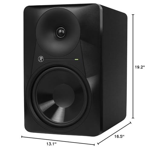 Mackie MR824 -Channel Studio Monitor | Audio production and mixing with 8 inch woofer, 85W power and XLR, TRS and RCA inputs - size: 8-inch, style: Monitor Speaker