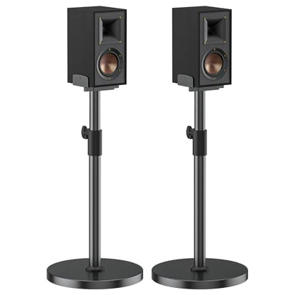 Speaker Stands Pair for Klipsch Bookshelf Speaker Stands, Height Adjustable Extend 29” to 37.5”, Dual Side Clamp Surround Speaker Stand for Klipsch R-51PM R-51M RP-600M RP-500M with Cable Management