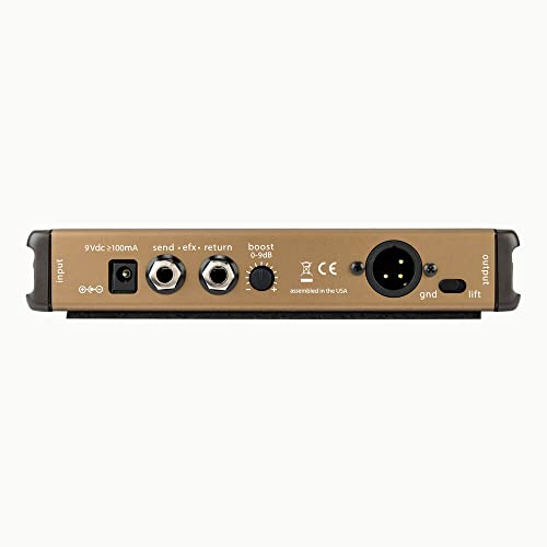 L.R. Baggs Venue DI Acoustic Guitar Preamp Direct Box Studio and Stage Pedal Tonebird Bundle with Cable, Polish Cloth, Dunlop Picks, Tonebird 9V Adapter