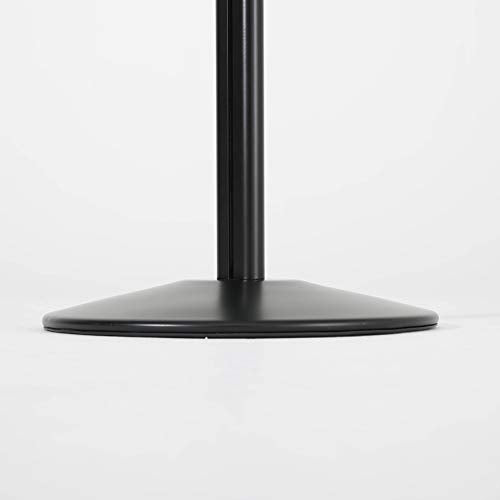 M&T Displays Sign Holder Stand, Black 18x24 Inch Poster Frame Double Sided Slide-In Aluminum Easy Loading Floor Standing Pedestal Advertisement Post Commercial Menu Holder Round Heavyweight Base - color: Black