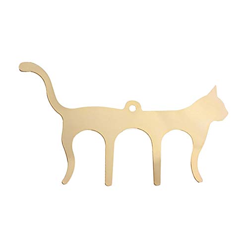 CALIDAKA Metal Music Book Clips - Sheet Music Page Holder Clips for Stands, Cute Cat Shaped Bookmark for Piano, Keyboard Reading, Gold Color