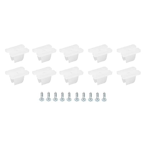 MECCANIXITY Waterproof LED Strip Mounting Clips Holder Mounting Bracket Support Fixing Clamps Fit 5mm to 6mm Silicone LED Strip Lighting, Translucent Pack of 100