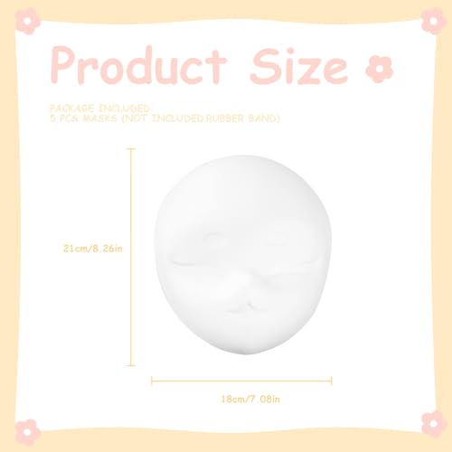 Blank DIY Therian Masks, Face Mask to Hand-Painting, Fursuit Head Base Furry Therian Mask, Costume Props for Cosplay - color: B-2