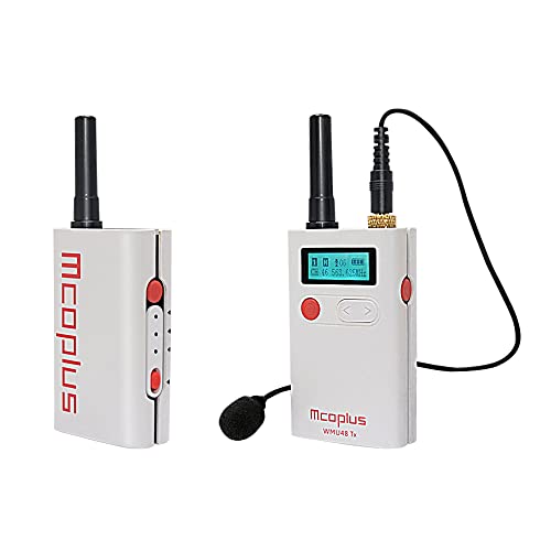 48 Channel Long Distance Audio Recording Noise Reduction Mic, Wireless Lavalier Microphone System with 1Receiver, 1Transmitters and 1Lapel Mic for Camera, phone, Interview (164 ft Audio Range) - size: UHF48-1T 1R