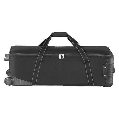 VEVOR Studio Equipment Trolley Case, 35.83 x 11.81 x 14 in / 91 x 30 x 35.5 cm, Rolling Camera Bag, Carrying Bag with Wheels Straps Padded Compartment Handle, for Light Stands, Tripods, Telescopes - size: Medium