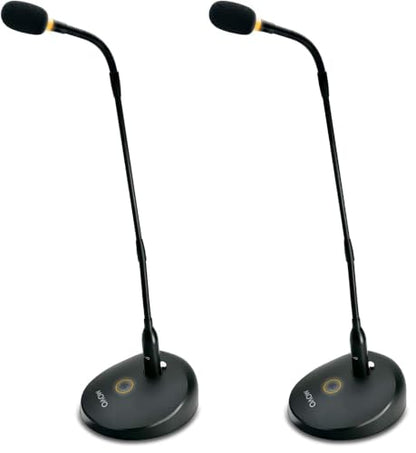 Movo GM-9 Professional 18-inch Gooseneck XLR Podium Microphone for Lectures, Conferences, Streaming, and Video Meetings (Pack of 2) - size: 64 cubic inches (Pack of 2)
