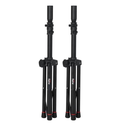 Gator Frameworks Lightweight and Compact Mini Tripod Speaker Stand Set with Nylon Carry Bag, (GFWSPK0250SET) - style: Stand Set