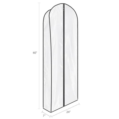Zilink Fur Coat Storage Bags Dress Bags for Gowns Long 60 in, 2 Pack | 7 in Gussted, Wrinkle Free, Breathable, Dust Covers for Hanging Clothes for Leather Jacket Fur Coat Puffy Dress Storage - size: 60"-2pcs