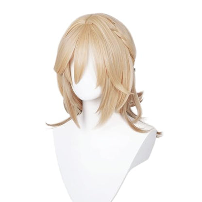 Kaveh Wig Blonde Brown Gradient Shoulder-length Cosplay Wig Heat Resistan Synthetic Fiber Hairs for Uniex Adult Halloween Cos Anime Party Replacement Wigs - color: Blonde Brown Gradient Shoulder-length