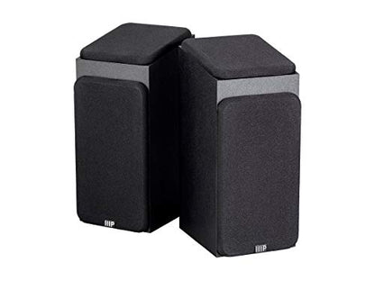 Monoprice Premium Immersive Satellite Speakers - Pair, 3 Inch Woofer, 3/4Inch Aluminum Dome, 100 Watt Input Power, Black