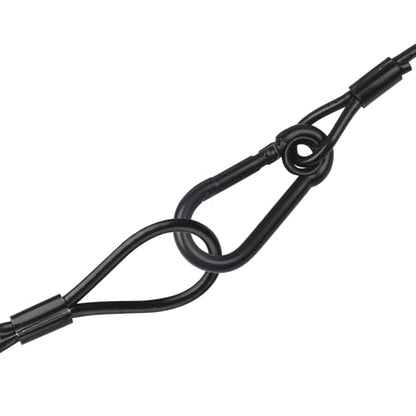Lighting Safety Cable with Loops(2-Pack), 25kg Load Stage Light Safety Cable Black Security Chain Hanging on Trusses, Stainless Steel Lanyard（Diameter 3mm/0.12in, Length 100cm/39.37in)