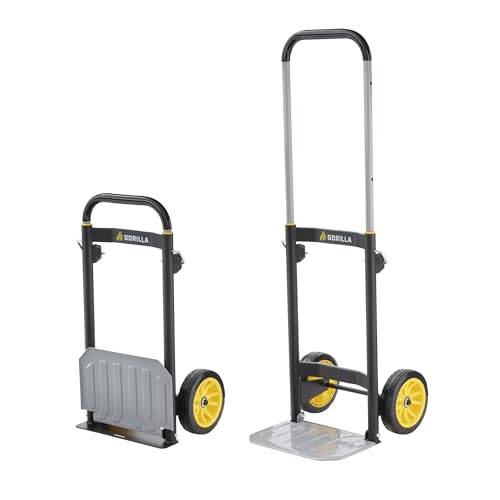 Gorilla Heavy Duty Steel Hand Truck, 400 lb. Capacity, Telescoping Handle | Steel hand truck with a telescoping handle for homeowners and small business owners moving boxes, appliances and equipment.