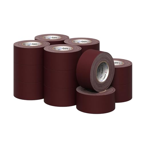 3" Pro Gaff Gaffers Tape 55 yards length burgundy matte. Premium Heavy-Duty Gaffers Tape trusted by professional Gaffers. Made in the USA. Holds Tight, Easy to remove. (Pack of 16) - color: Burgundy, size: 3 in x 1980 in