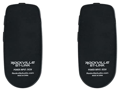 Audiosavings Bundle: (2) Mackie Thrash215 15" 1300W Powered Active DJ PA Speaker Thrash 215 Bundle with (1) Rockville BT-Link Pair of Aux to Bluetooth Adapters to Link 2 Speakers Together (3 Items)