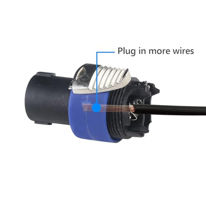 MAD OWL Speaker Plug Speakon Connector, Speaker Jacks and Connectors Nl4fx Speakon Cables, Nl4fc Male Female Converter Nl2fx Plug Speakers Powercon Twist Lock (4 Sets of Male and Female) (Pack of 2) - size: 4 Set (Pack of 2)
