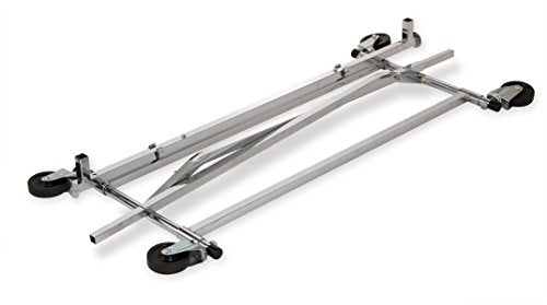 Econoco Collapsible Rolling Clothes Rack, Commercial Grade, Chrome, 48in W | Chrome rolling rack with square tubing & collapsible frame, commercial-grade for retail floor moves or trade show display