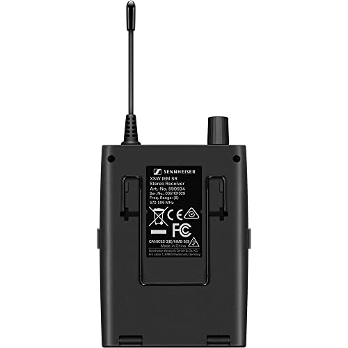 Sennheiser XSW IEM SET Stereo In-Ear Wireless Monitoring System A: 476 to 500 MHz (509146) Bundle with Sennheiser XSW IEM EK Wireless Receiver (A: 476 to 500 MHz) and Auray Carrying Bag