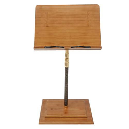Sheet Music Stand & Desktop Book Stand, Rotatable Music Book Holder Stand,Wooden Portable Sheet Music Table Stand Height Adjustable from 27.5-59in with Book Stand Support, Carrying Bag - color: 27.5-59in