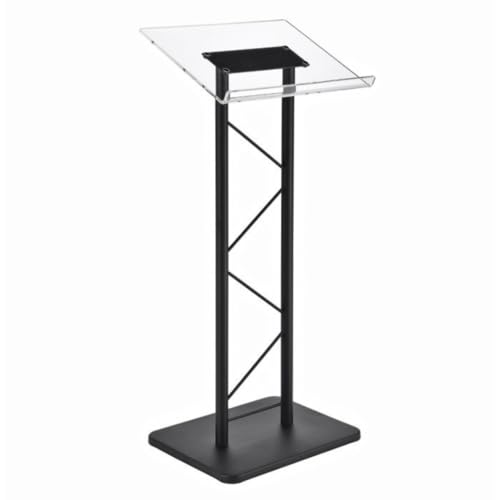 Kingdom KML15TA Modern & Stylish Acrylic and Metal Podium, Conference Podium for Speakers, Speeches and Other Occasions (43.4" Height) - size: Design 07