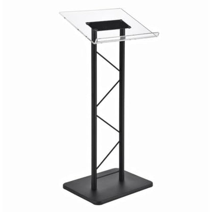 Kingdom KML15TA Modern & Stylish Acrylic and Metal Podium, Conference Podium for Speakers, Speeches and Other Occasions (43.4" Height) - size: Design 07