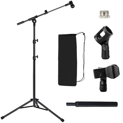 Tripod Mic Stand Floor Boom Arm for Blue Yeti Q2U SM57 SM48 Fifine K6 K688