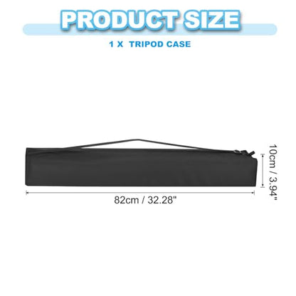 PATIKIL 32.28"x3.94" Tripod Carrying Case, 1Pack Oxford Cloth Padded Tripod Bag with Handles for Light Stands Tripod Photography Accessories, Black - size: 32.28"x3.94"