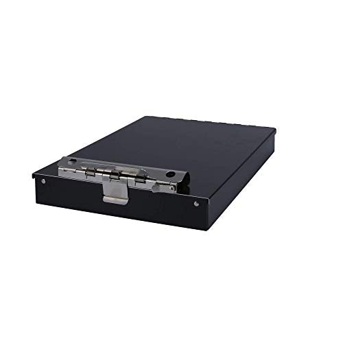 Saunders Cruiser-Mate Black Aluminum Storage Clipboard, Dual Tray Nursing | Self-Locking Latch, 150-Sheet Steel Clip, HIPAA-Compliant Privacy, Made in USA from 89% Recycled Aluminum, for EMS & Police